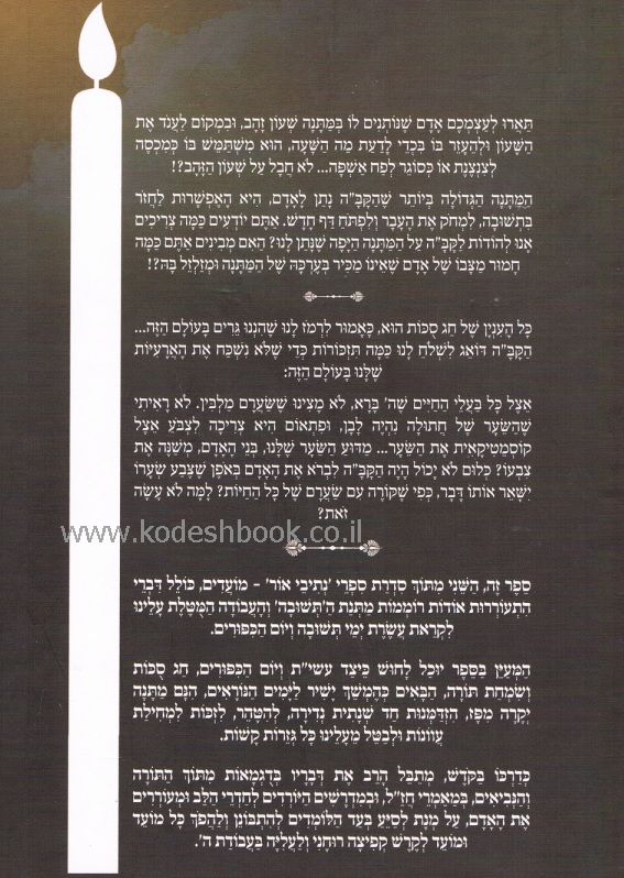 נתיבי אור מועדים כיפור סוכות