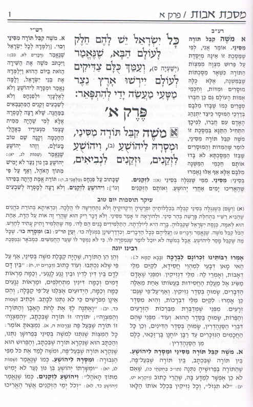רבינו יונה מסכת אבות מנוקד